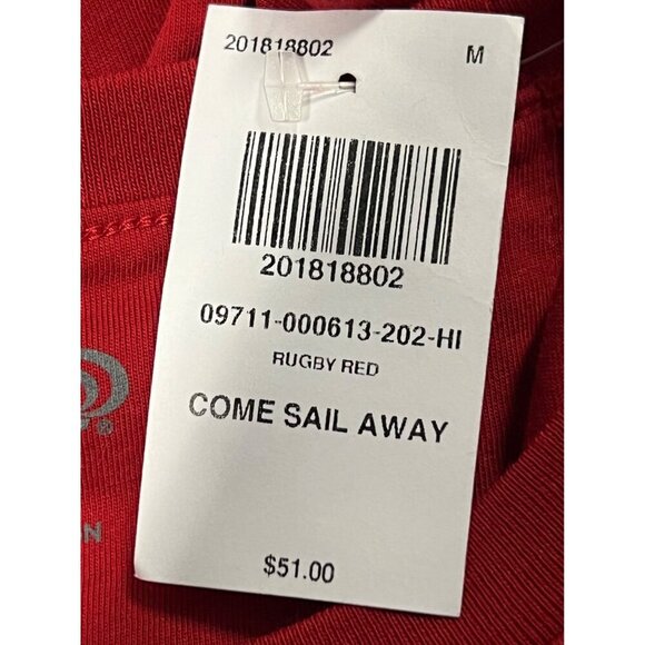 Crazy Shirts Mens Rugby Red Tee Short Pocket Palm Tree Graphic Size Medium M New - Picture 8 of 10